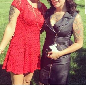 Calvin Klein Denim Zip Up Sexy Moto Dress! S